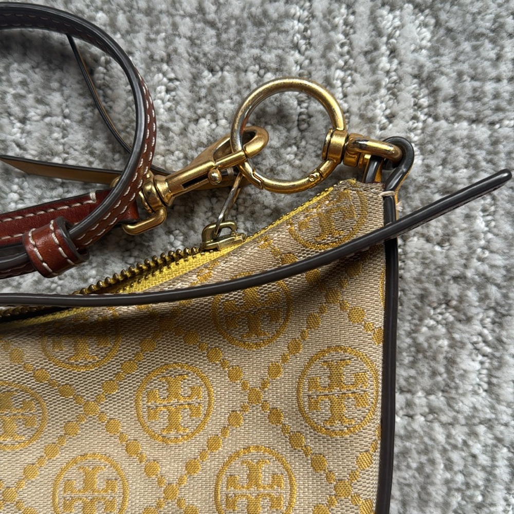 Tory Burch T Monogram Jaquard Mini Hobo goldfinch yellow - Picture 4 of 9